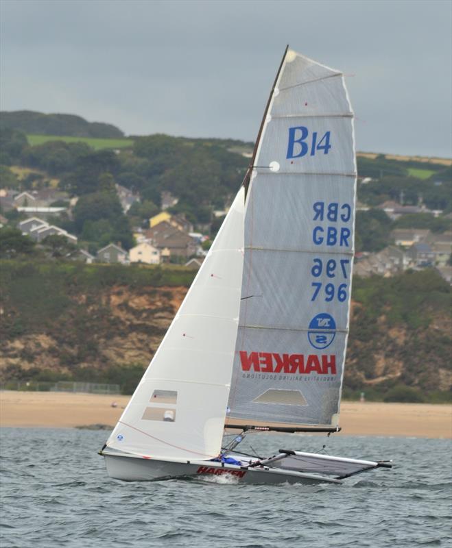 Gul B14 Nationals at Porthpean photo copyright Dominik Seyler taken at Porthpean Sailing Club and featuring the B14 class