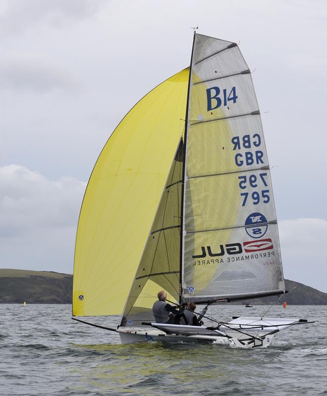 Gul B14 Nationals at Porthpean photo copyright Dominik Seyler taken at Porthpean Sailing Club and featuring the B14 class