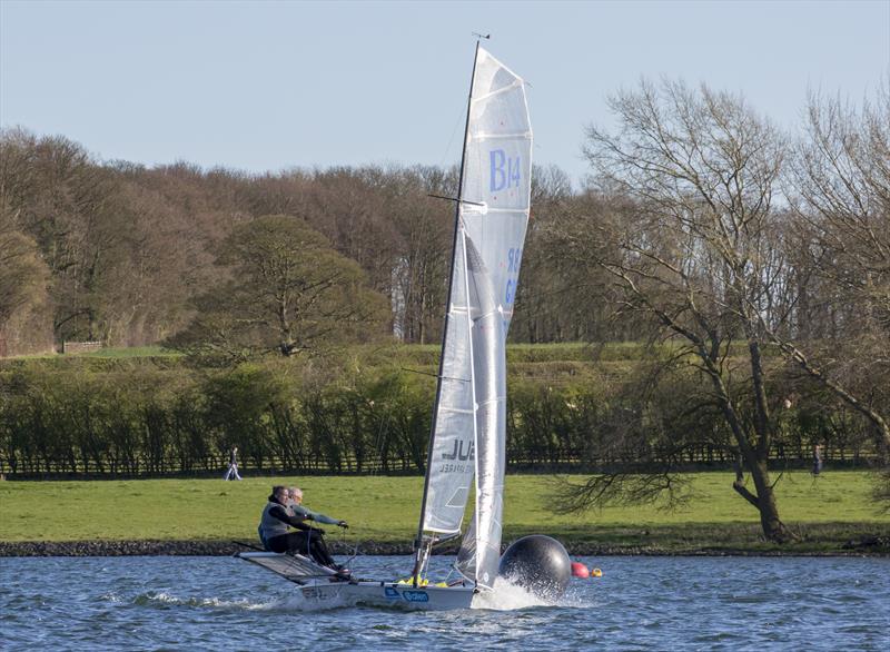 Gul B14 TT Series opener at Rutland photo copyright Tim Olin / www.olinphoto.co.uk taken at Rutland Sailing Club and featuring the B14 class