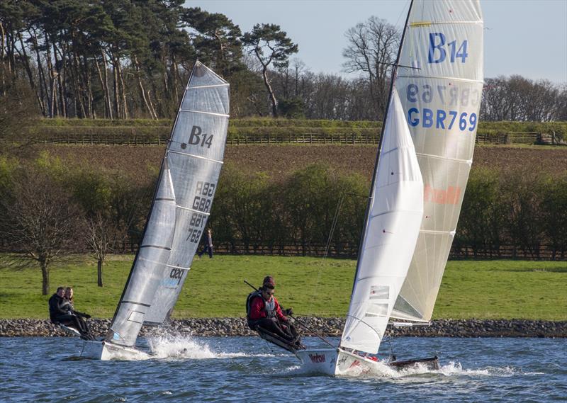 Gul B14 TT Series opener at Rutland photo copyright Tim Olin / www.olinphoto.co.uk taken at Rutland Sailing Club and featuring the B14 class