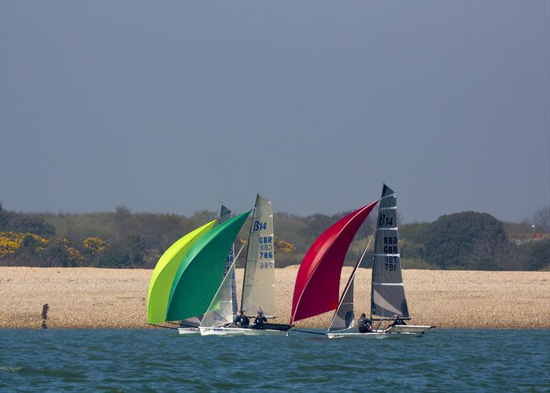 Gul B14 TT Series Round 2 at Stokes Bay photo copyright Tim Olin / www.olinphoto.co.uk taken at Stokes Bay Sailing Club and featuring the B14 class