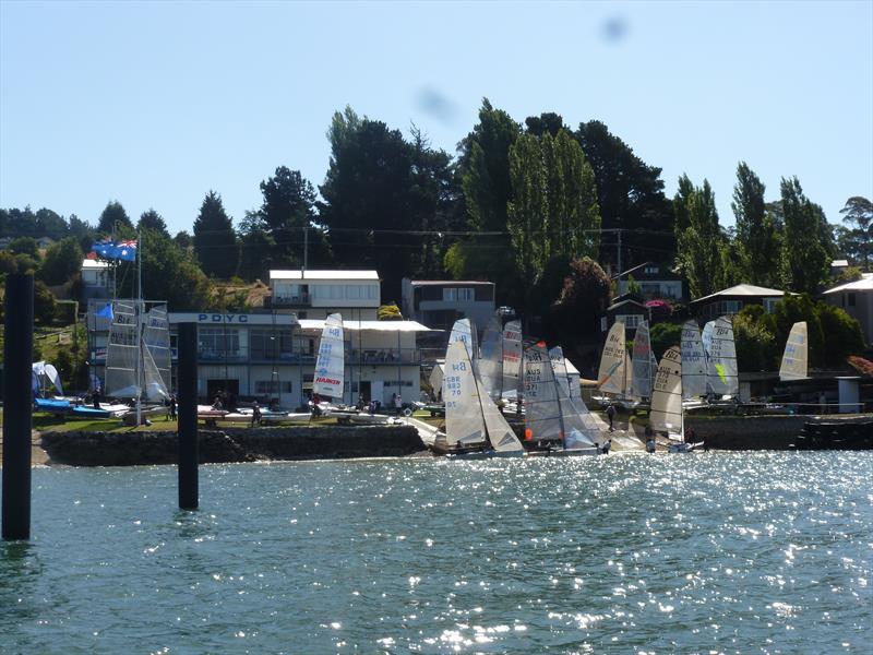 B14 Australian Nationals at Bell Bay, Tasmania day 1 photo copyright Jack Wells taken at Port Dalrymple Yacht Club and featuring the B14 class