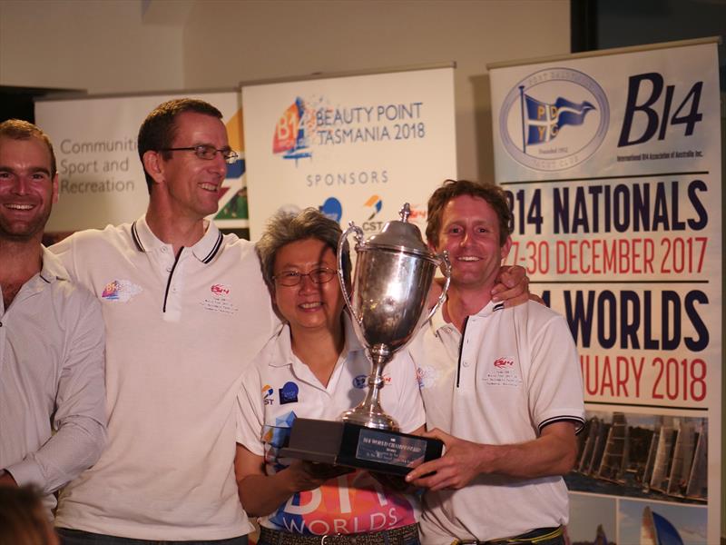 Nick Craig & Toby Lewis win the B14 Worlds at Port Dalrymple Yacht Club photo copyright Steve Miller taken at Port Dalrymple Yacht Club and featuring the B14 class