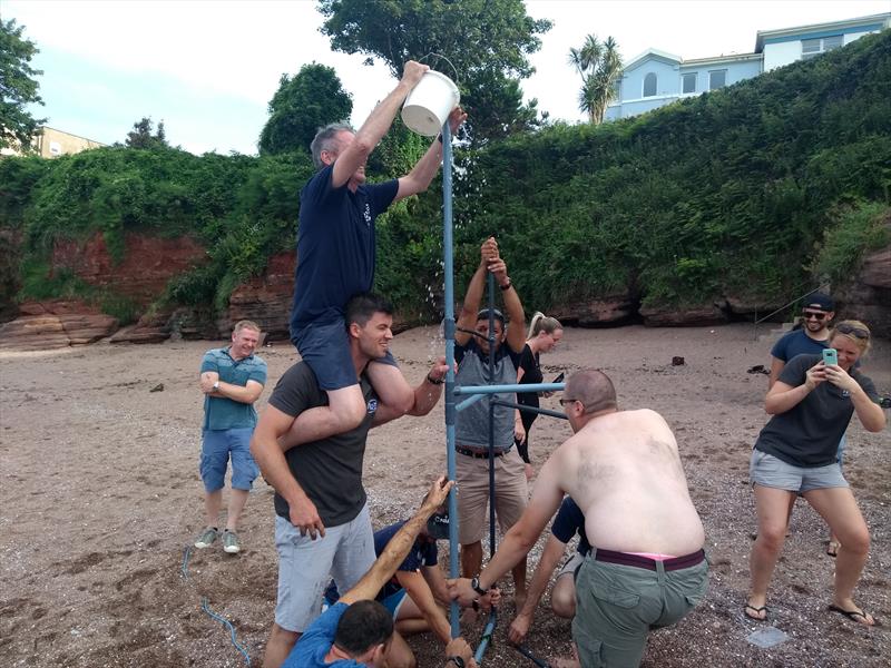 Leaky games night during the Gul B14 Nationals at Paignton photo copyright Anthony Blackmore taken at Paignton Sailing Club and featuring the B14 class