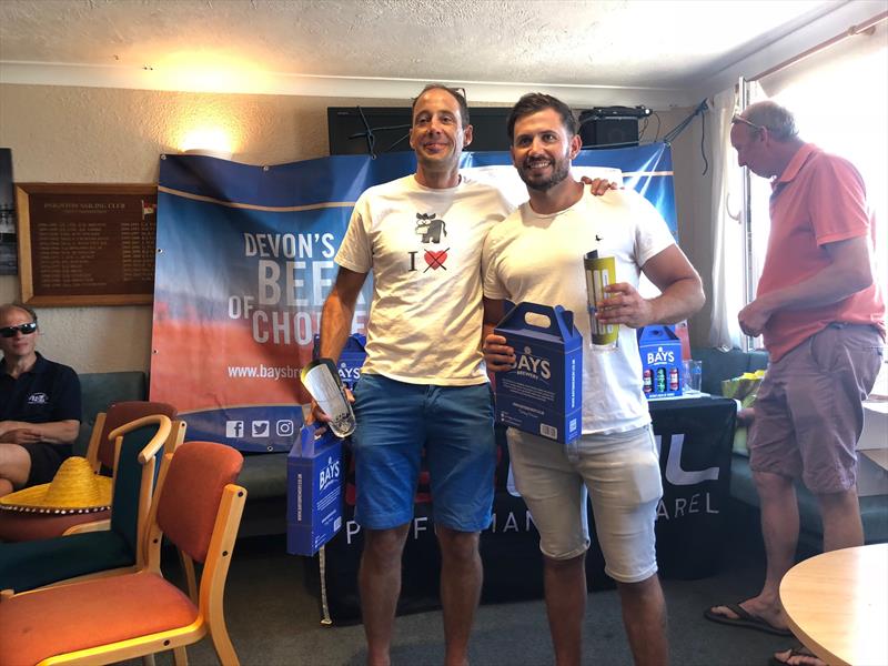 Mark Watts & Matt Johnson finish 3rd in the Gul B14 Nationals at Paignton photo copyright Al Storer taken at Paignton Sailing Club and featuring the B14 class