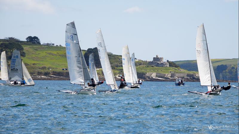 Gul B14 Nationals at Restronguet day 2 photo copyright VR Sport Media taken at Restronguet Sailing Club and featuring the B14 class