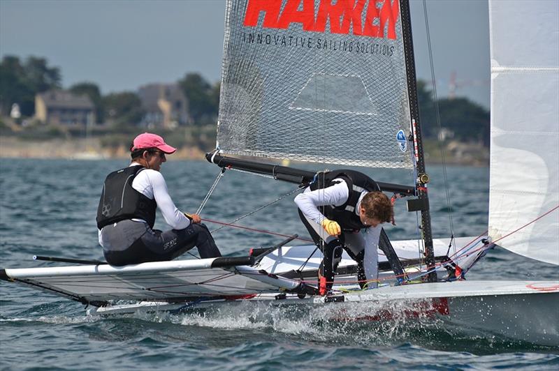 B14 Worlds at Carnac day 4 photo copyright Alex Hayes taken at Yacht Club de Carnac and featuring the B14 class
