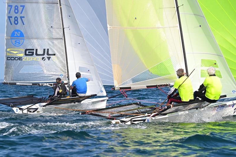 B14 Worlds at Carnac day 4 photo copyright Alex Hayes taken at Yacht Club de Carnac and featuring the B14 class