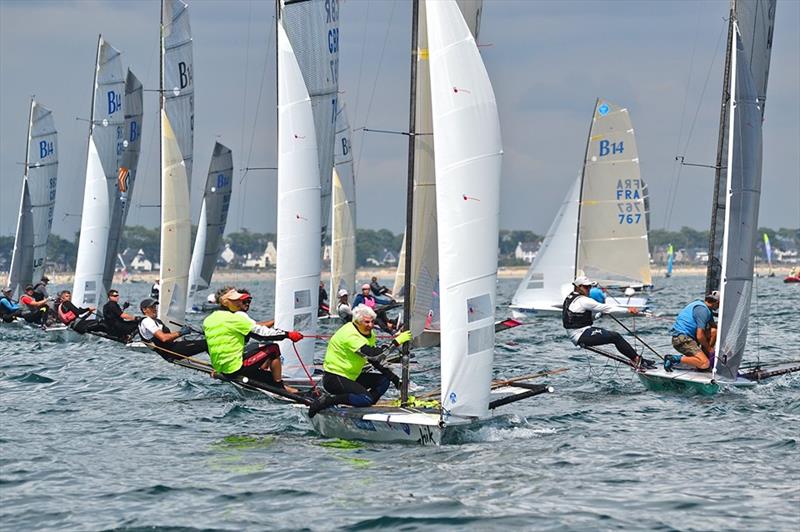 B14 Worlds at Carnac day 4 photo copyright Alex Hayes taken at Yacht Club de Carnac and featuring the B14 class