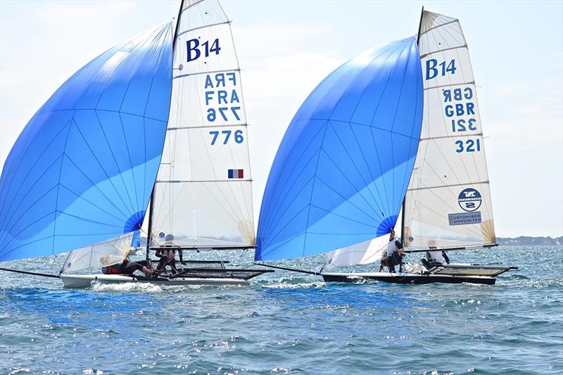 B14 Worlds at Carnac day 4 photo copyright Alex Hayes taken at Yacht Club de Carnac and featuring the B14 class