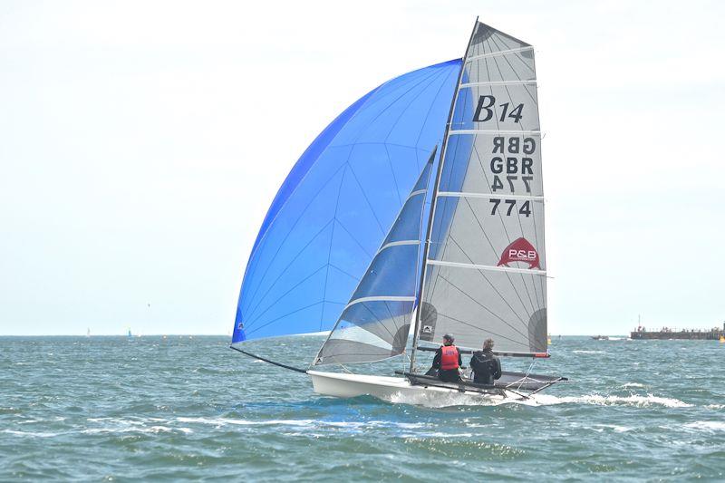 GUL B14 TT Round 3 at Whitstable photo copyright Alex Hayes taken at Whitstable Yacht Club and featuring the B14 class
