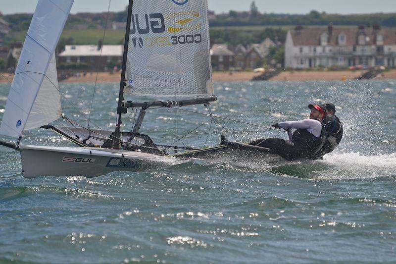 GUL B14 TT Round 3 at Whitstable photo copyright Alex Hayes taken at Whitstable Yacht Club and featuring the B14 class