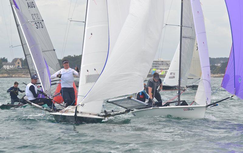 Day 2 of B14 European Championships at Carnac photo copyright Alex Hayes taken at Yacht Club de Carnac and featuring the B14 class