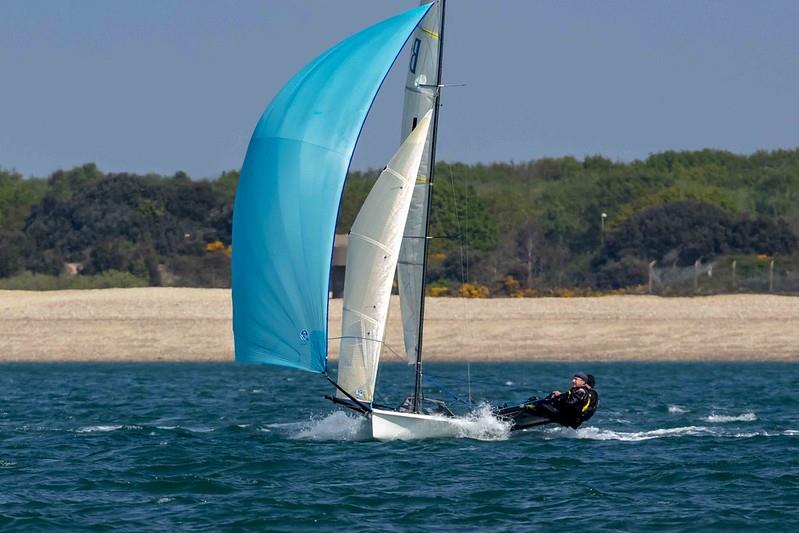 B14s at the Stokes Bay Skiff Open photo copyright Tim Olin / www.olinphoto.co.uk taken at Stokes Bay Sailing Club and featuring the B14 class