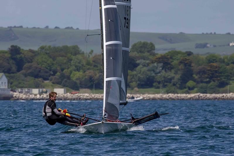 B14 TT Round 3 at the 2022 Weymouth Skiff Open photo copyright Tim Olin / www.olinphoto.co.uk taken at Weymouth & Portland Sailing Academy and featuring the B14 class