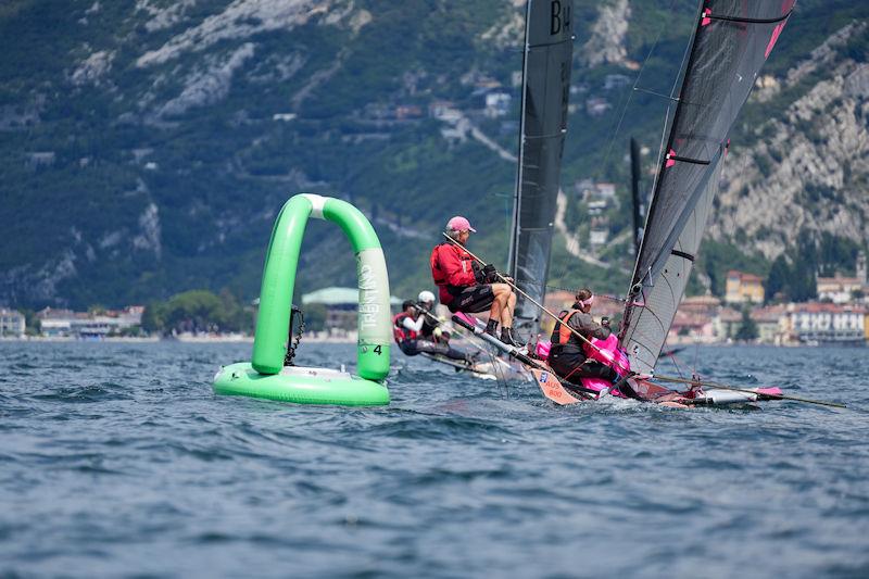 B14 Europeans at Lake Garda Day 1 photo copyright Lotte Johnson / www.lottejohnson.com taken at Circolo Vela Torbole and featuring the B14 class