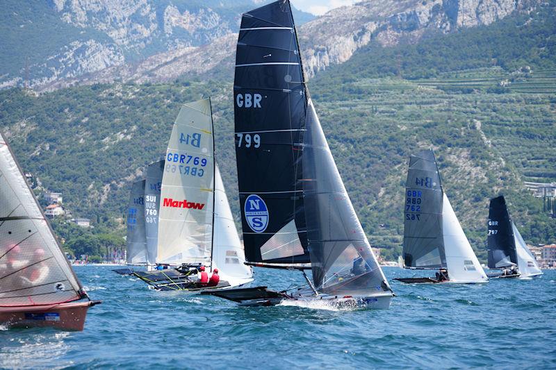 B14 Europeans at Lake Garda Day 3 photo copyright Lotte Johnson / www.lottejohnson.com taken at Circolo Vela Torbole and featuring the B14 class