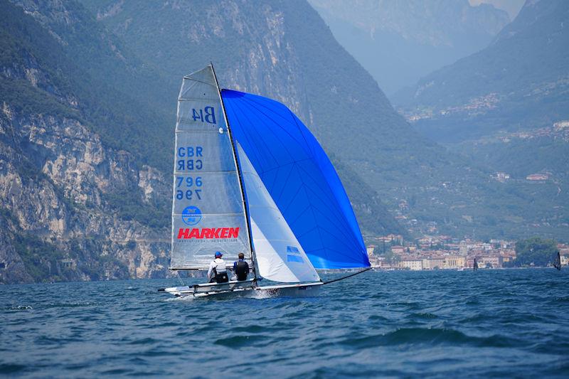 B14 Worlds at Lake Garda Day 1 photo copyright Lotte Johnson / www.lottejohnson.com taken at Circolo Vela Torbole and featuring the B14 class