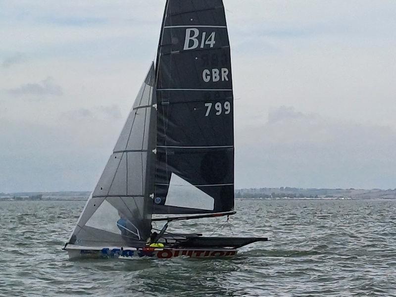 Whitstable Harbour Gin B14 TT at Whitstable  photo copyright Jo Wyles taken at Whitstable Yacht Club and featuring the B14 class