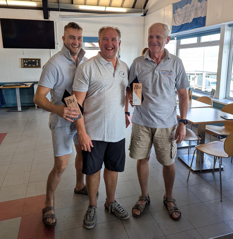 Mark Barnes & Jack Kilburn finish 3rd in the North Sails Seavolution B14 Nationals 2025 at Mumbles photo copyright Mark Watts taken at Mumbles Yacht Club and featuring the B14 class