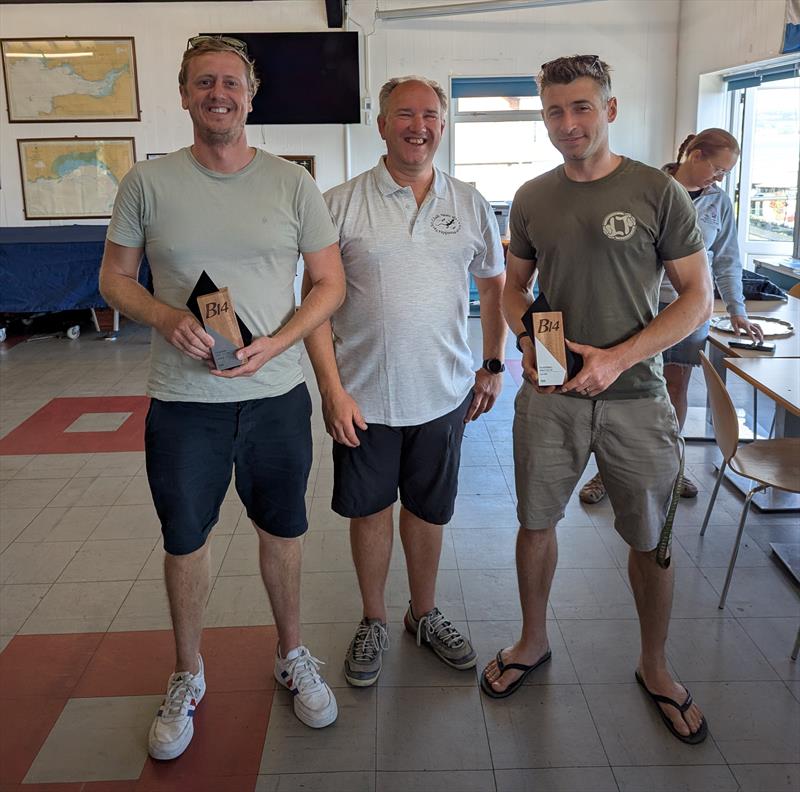 Josh Wilce & Matt Hollis finish 2nd in the North Sails Seavolution B14 Nationals 2025 at Mumbles photo copyright Mark Watts taken at Mumbles Yacht Club and featuring the B14 class