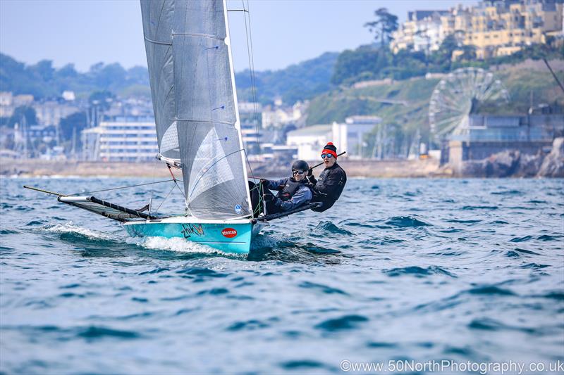 Pathfinder Homes B14 Global Championship at Torbay Day 2 photo copyright Tania Hutchings / www.50northphotography.co.uk taken at Royal Torbay Yacht Club and featuring the B14 class