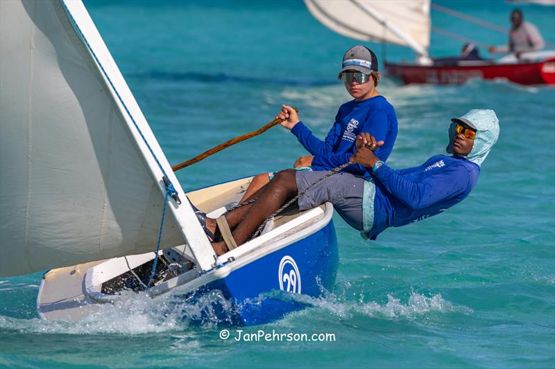 E-Class 2nd Place Mako15-year-old Skipper Emit Knowles - 69th Annual National Family Island Regatta of the Bahamas - photo © Jan Pehrson