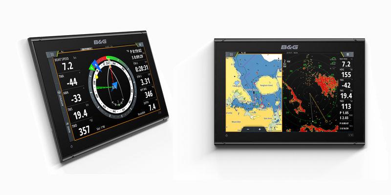 B&G Vulcan 12 with SailSteer Screen (left) and Chart / Radar split screen (right) photo copyright B&G taken at  and featuring the  class