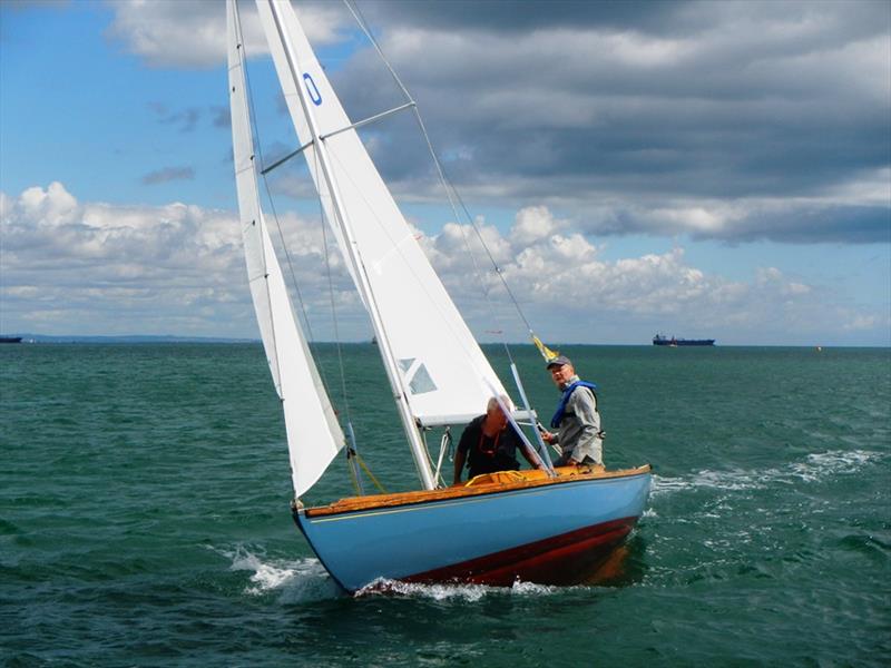 BOD 10 finishing race 2 during the weekend's racing at Bembridge photo copyright Mike Samuelson taken at Bembridge Sailing Club and featuring the Bembridge One Design class