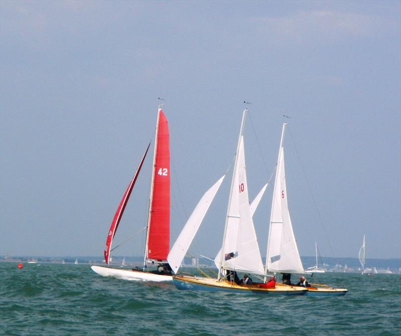 BODs and a Redwing during the penultimate weekend of Redwing & One-Design 2020 racing at Bembridge photo copyright Mike Samuelson taken at Bembridge Sailing Club and featuring the Bembridge One Design class