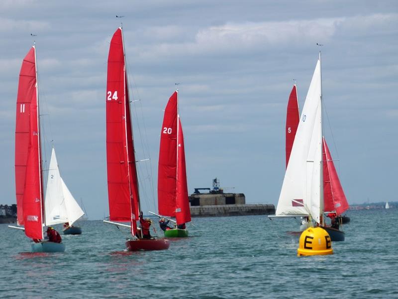 Bembridge Redwings & One-Designs Early May Bank Holiday racing photo copyright Mike Samuelson taken at Bembridge Sailing Club and featuring the Bembridge Redwing class