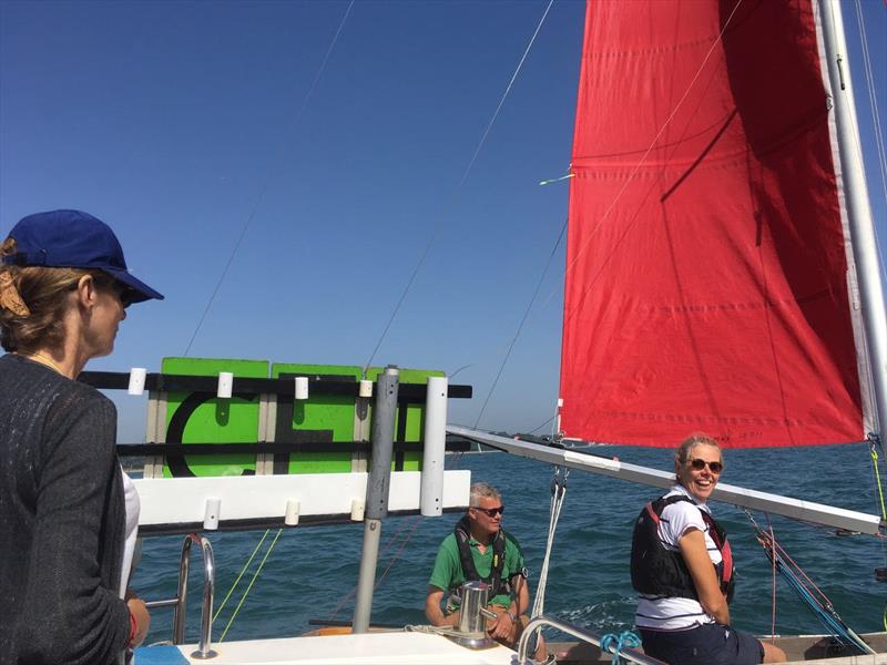 Late June weekend Redwing racing at Bembridge photo copyright Mike Samuelson taken at Bembridge Sailing Club and featuring the Bembridge Redwing class