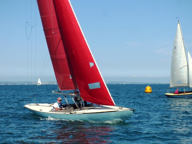 Toucan finising during the Brading Haven YC Regatta photo copyright Mike Samuelson taken at Brading Haven Yacht Club and featuring the Bembridge Redwing class