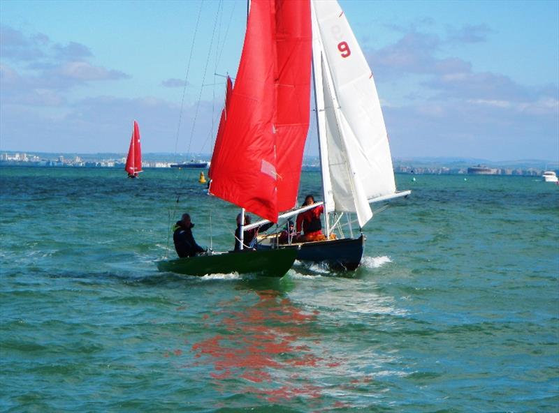 Late August keelboat racing at Bembridge photo copyright Mike Samuelson taken at Bembridge Sailing Club and featuring the Bembridge Redwing class