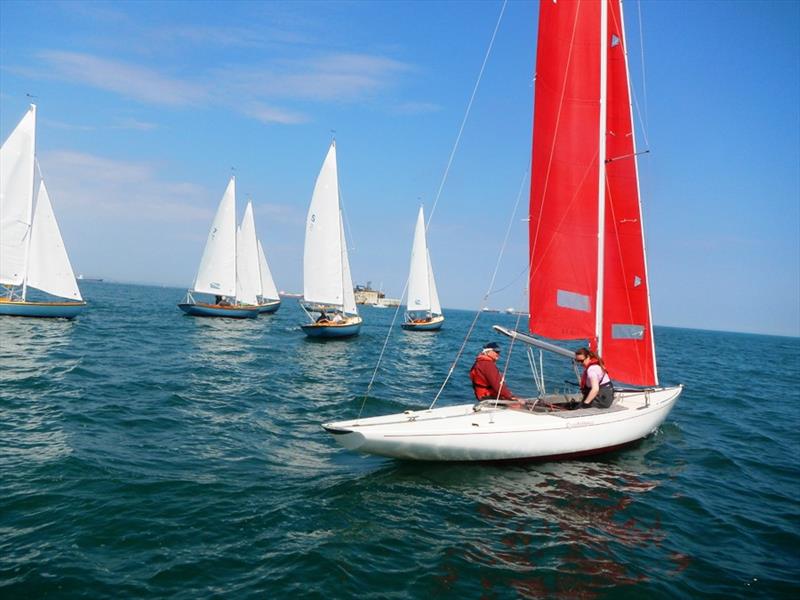 Late May Bank Holiday keelboat racing at Bembridge photo copyright Mike Samuelson taken at Bembridge Sailing Club and featuring the Bembridge Redwing class