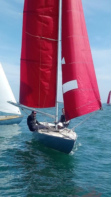 Late May Bank Holiday keelboat racing at Bembridge photo copyright James Row taken at Bembridge Sailing Club and featuring the Bembridge Redwing class