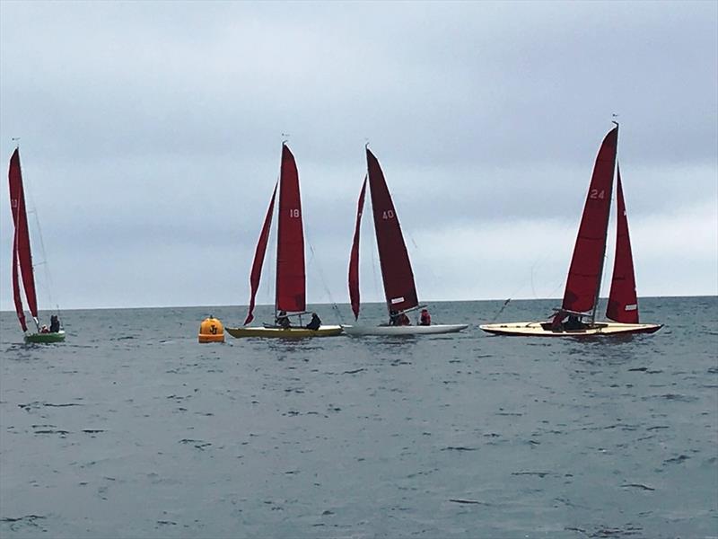 Bembridge Redwings racing in mid June photo copyright Jos Coad taken at Bembridge Sailing Club and featuring the Bembridge Redwing class