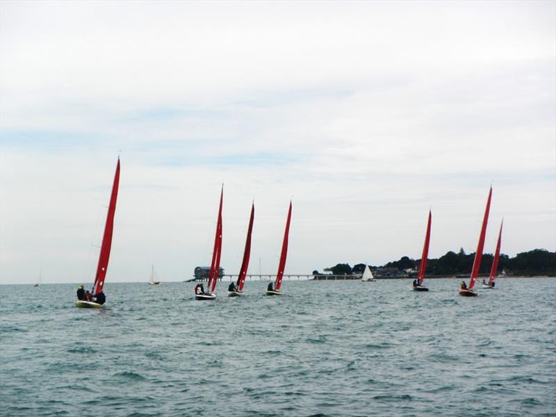 Race 2 second upwind leg during the Late June weekend Bembridge SC Keelboat Racing  photo copyright Mike Samuelson taken at Bembridge Sailing Club and featuring the Bembridge Redwing class