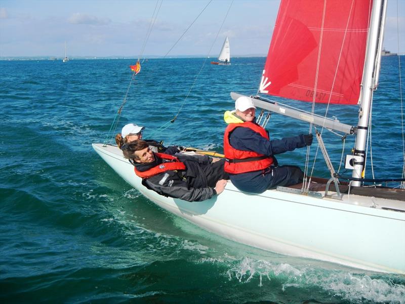 September sunshine for the Bembridge keelboats - photo © Mike Samuelson