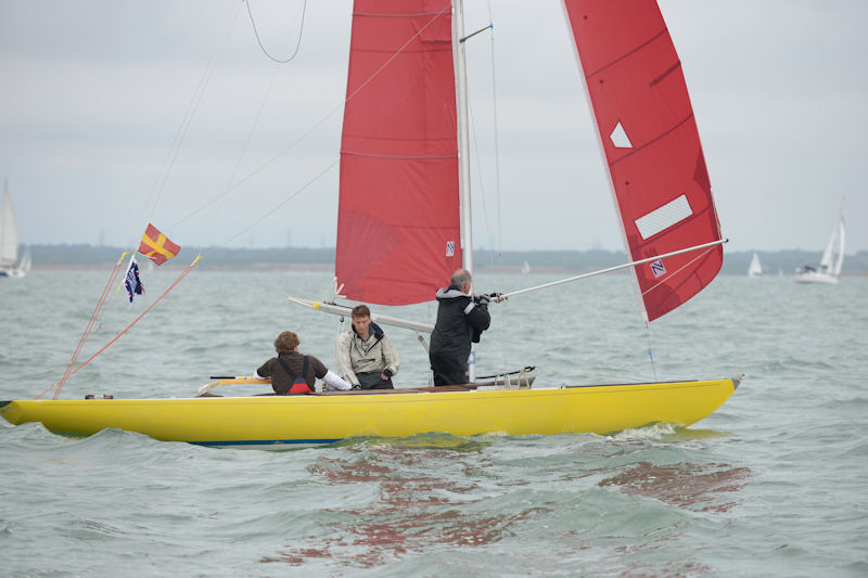 Harlequin on the final day of Aberdeen Asset Management Cowes Week photo copyright Rick Tomlinson / www.rick-tomlinson.com taken at Cowes Combined Clubs and featuring the Bembridge Redwing class