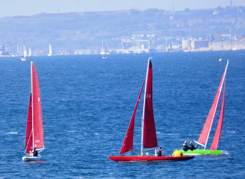 Racing on 12th May 2019 in the Solent photo copyright Mike Samuelson taken at Bembridge Sailing Club and featuring the Bembridge Redwing class