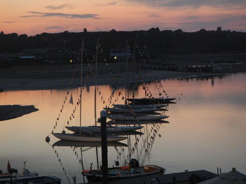 Bembridge keelboat racing - 12th August 2022 evening scene photo copyright Mike Samuelson taken at Bembridge Sailing Club and featuring the Bembridge Redwing class