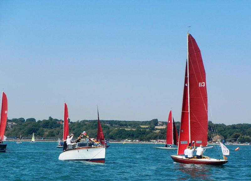 Bembridge keelboat racing - 12th August 2022 sailpast photo copyright Mike Samuelson taken at Bembridge Sailing Club and featuring the Bembridge Redwing class