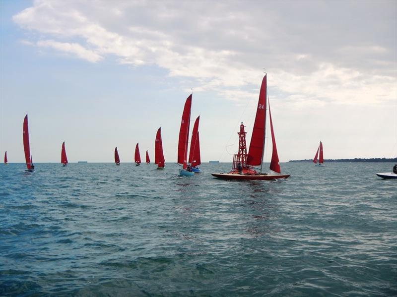 Bembridge August Bank Holiday Keelboat Racing photo copyright Mike Samuelson taken at Bembridge Sailing Club and featuring the Bembridge Redwing class