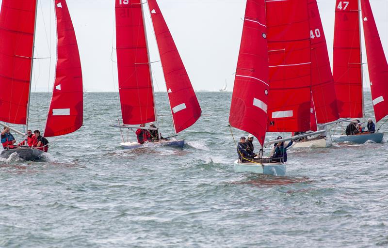 Bembridge Redwing fleet on Day 7 of Cowes Week 2025 photo copyright Martin Augustus / www.sailingimages.co.uk taken at Cowes Combined Clubs and featuring the Bembridge Redwing class