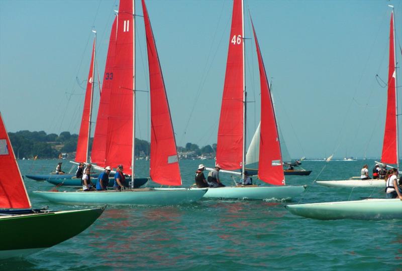 Redwing Youth Nationals at Bembridge, alongside club keelboat racing photo copyright Mike Samuelson taken at Bembridge Sailing Club and featuring the Bembridge Redwing class
