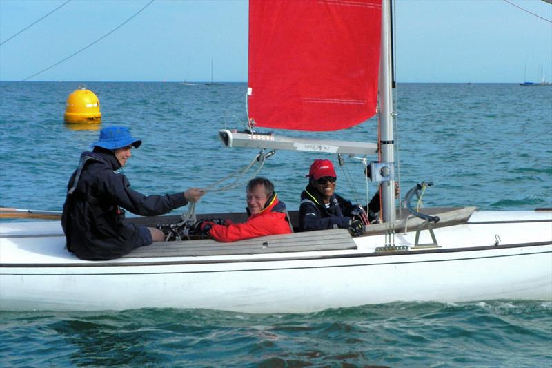 Redwing Youth Nationals at Bembridge, alongside club keelboat racing photo copyright Mike Samuelson taken at Bembridge Sailing Club and featuring the Bembridge Redwing class
