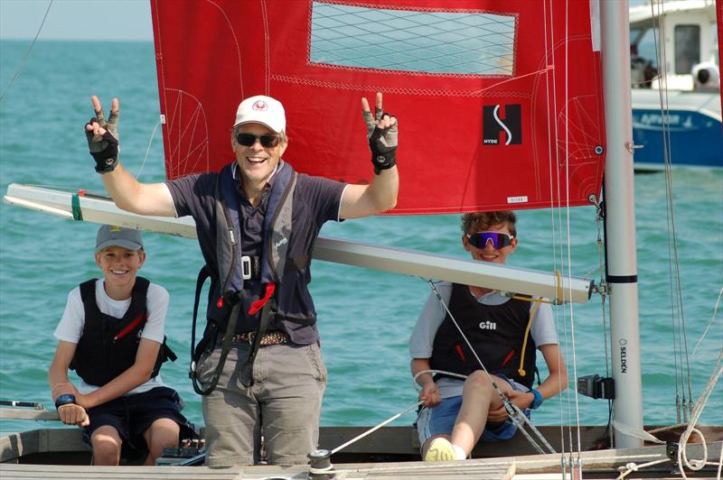 Redwing Youth Nationals at Bembridge, alongside club keelboat racing photo copyright Vicks Wilson taken at Bembridge Sailing Club and featuring the Bembridge Redwing class