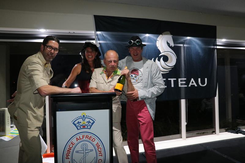 Collecting the award for best dressed at the 2018 Beneteau Pittwater Cup photo copyright John Curnow taken at Royal Prince Alfred Yacht Club and featuring the Beneteau class