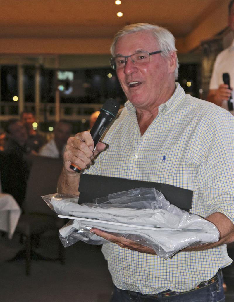 David Boekmann accepting Bombolo's win in Spinnaker Division photo copyright John Curnow taken at Royal Prince Alfred Yacht Club and featuring the Beneteau class